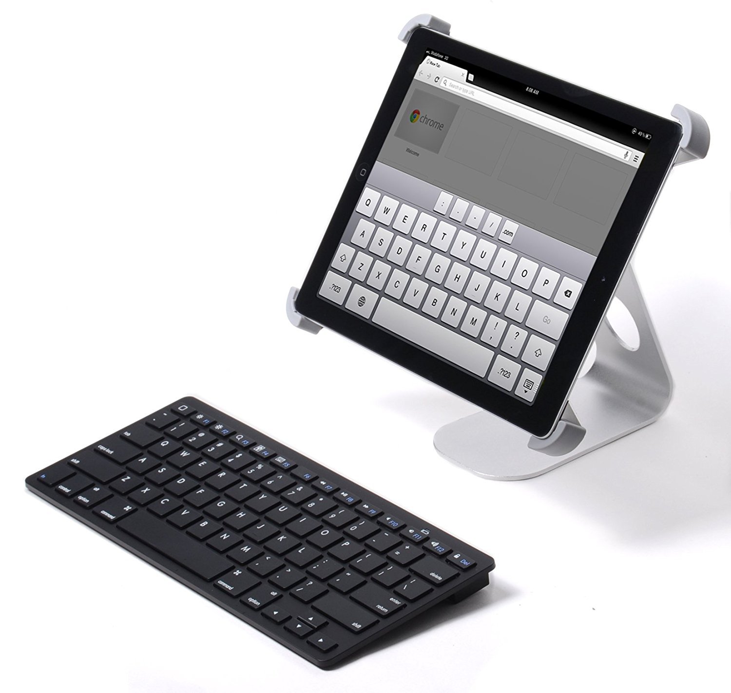 Pwr External Slim Wireless Keyboard For Tablet Apple Android Fits Hd