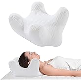 MABOZOO Air Layer Fabric Face Pillow, Ergonomic Beauty Cervical Pillow for Neck, Shoulder Comfort Support, Memory Foam Contour Cushion for Side, Back and Stomach Sleepers
