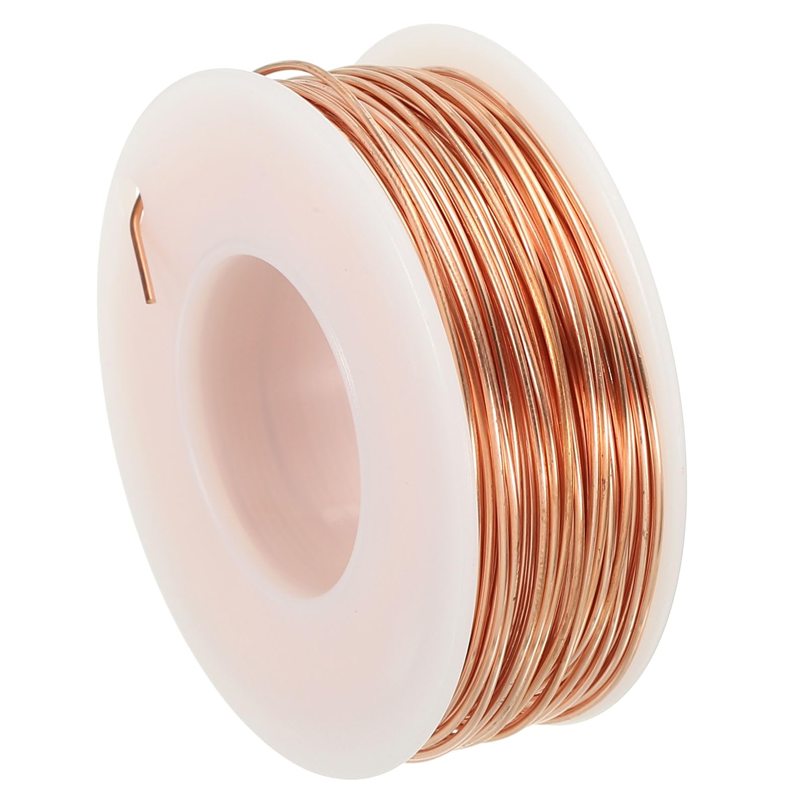 PATIKIL 89.89 Feet Solid Bare Copper Wire,20 Gauge 99.9% Pure Copper Wire 0.8mm Soft Beading Wire Metal Plant Stem Ties for Jewelry Craft (27.4m)