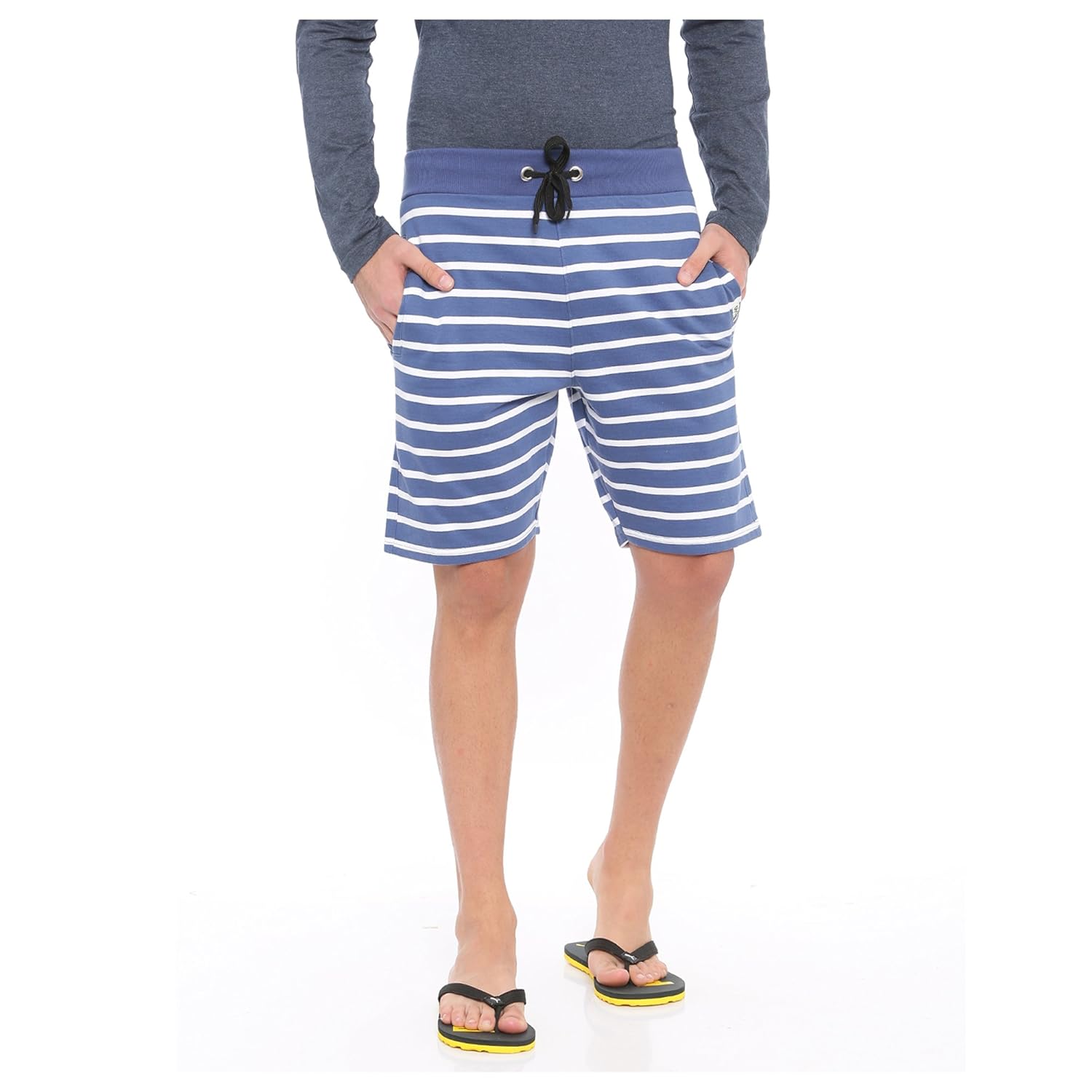toj cotton premium striped cotton shorts for men (pack of 1)
