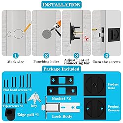 Pocket Door Hardware Matte Black Pocket Door Lock