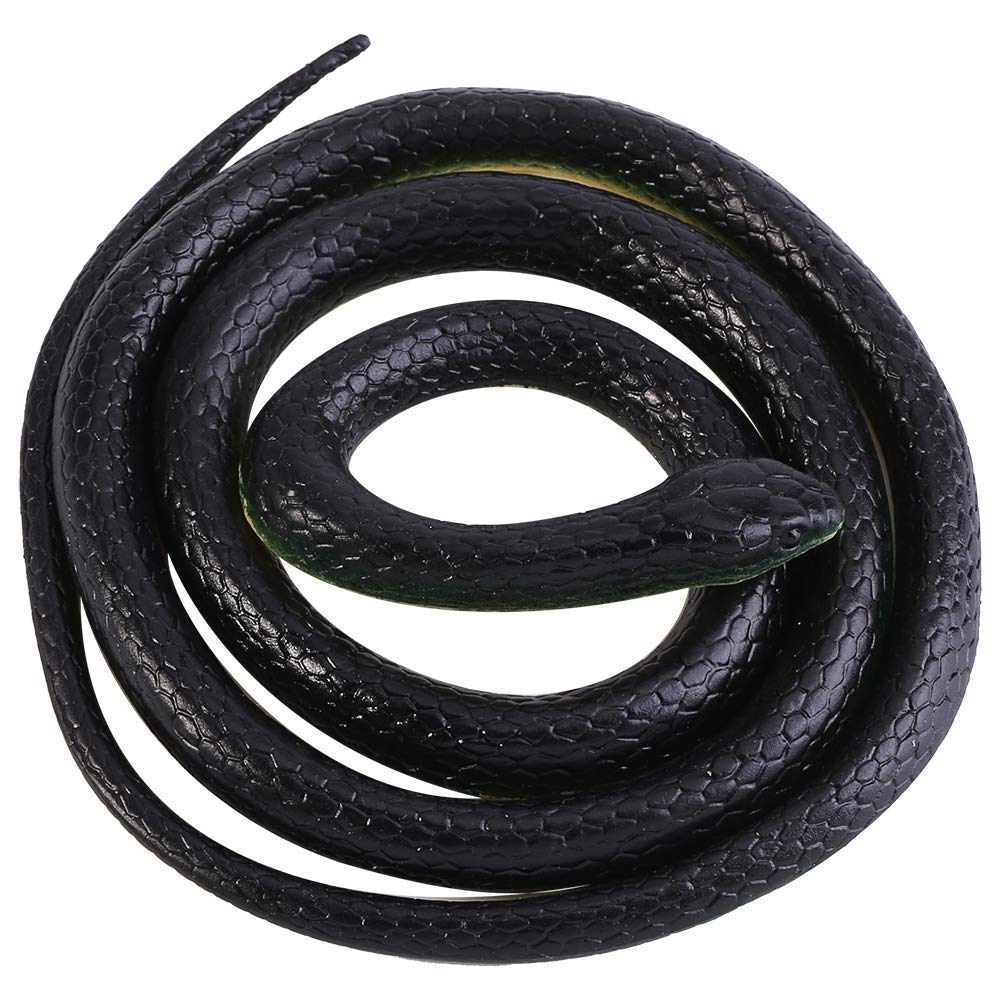 130cm Long Snake Toy, Realistic Soft Rubber Snake Garden Props Funny Joke Prank Toy Gift Idea for Boys and Girls