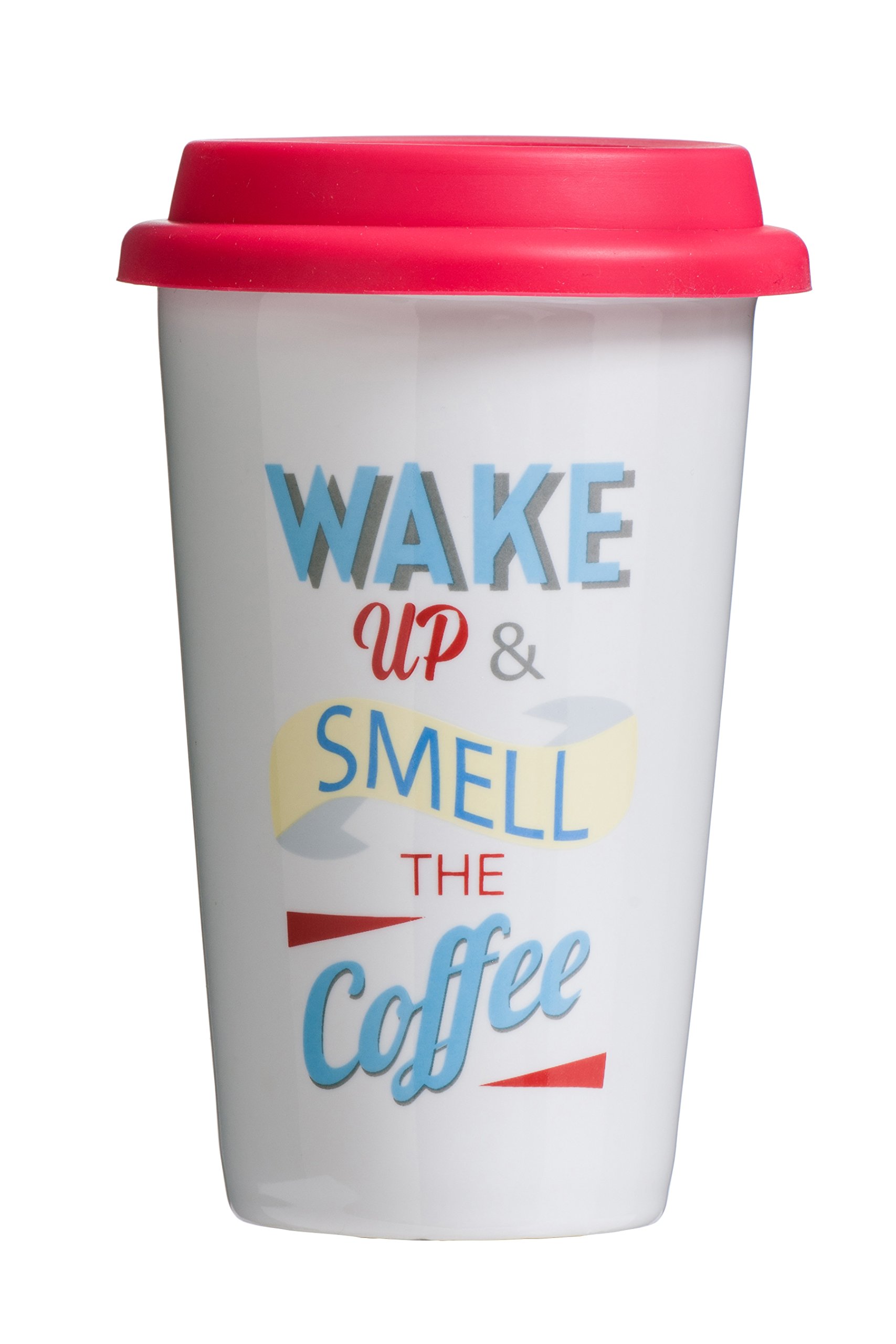 Premier Housewares Wake Up Travel Mug, Multi-Colour
