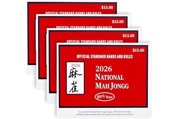 YZTQ 2026 Mahjong Card Official Rules and Hands - 4 Pcs