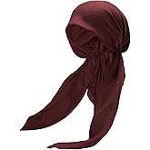 ZLYC Chemo Headwear Pre Tied Head Scarf for Women Lightweight Beanie Hat Skull Cover Cap Headwraps