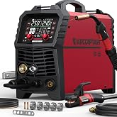 ARCCAPTAIN Double Pulse MIG Welder 250A 8-in-1 Aluminum Welding MIG250DP | Dual / Single Pulse, Gas, Flux Core MIG, Spool Gun, Lift TIG, MMA, Spot Welding, 110V 220V Professional Garage Farm Repair