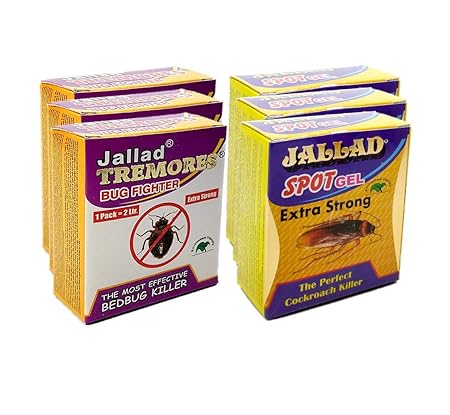 Jallad TREMORES BUG FIGHTER Anti Cockroach Gel & Tremores Bedbug Killer - Pest Control (Pack of Six) 60 GMS Super Power Gel & Powder Base Formula