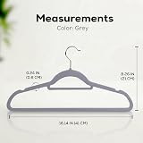 Utopia Home Velvet Hangers 20 Count with Tie Bar Grey 360° Swivel Heavy Duty view 7