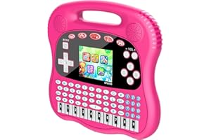 GUAIYEYEAP Interactive Early Learning Tablet - Educational Toys for Ages 2+ - Abc's, Words, Shapes, Numbers, Games, Music - Encourages Independent Play - Electronic Toys Gifts (Rde)