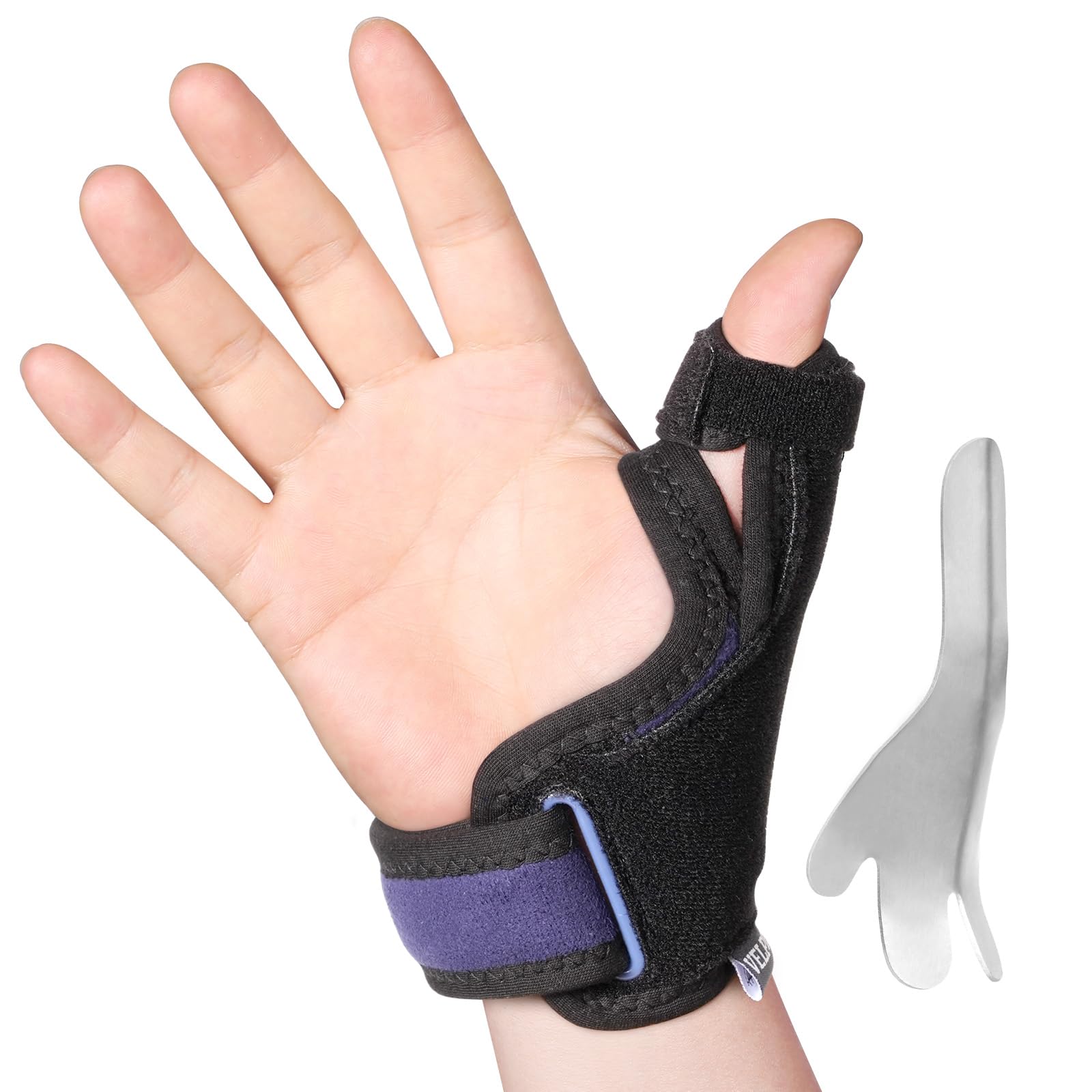 Photo 1 of Velpeau Thumb Wrist Support Brace, CMC Thumb Spica Splint for Arthritis Pain, De Quervains Tenosynovitis, Trigger Thumb, Tendonitis, Sprain, Fits Both Left or Right Hands (Aluminum Insert Version, S)