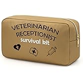 Jielahua Veterinarian Gifts Makeup Bag Veterinary Technician Gift Appreciation Present for Veterinary Technologists Vet Tech Week Present for Vet Assistant Vet Techs Cosmetic Bag Christmas Birthday