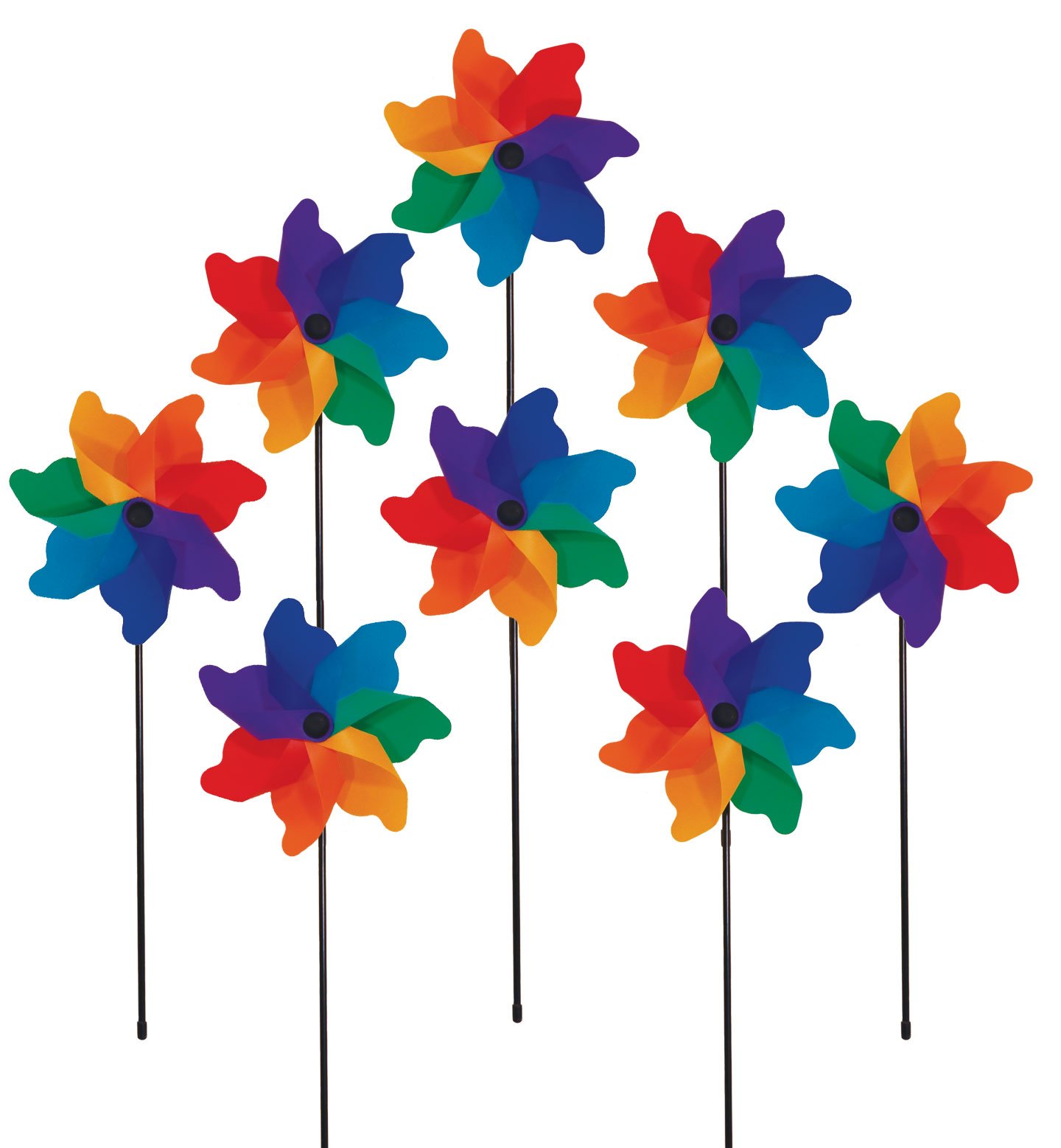 In the Breeze Rainbow Poly Petal Molinete giratorio (surtido de 8 piezas)