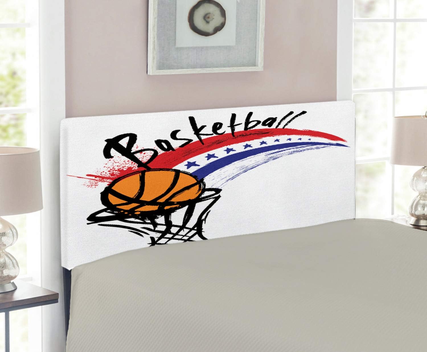 Lunarable Sports Headboard, Basketball Competition Sports