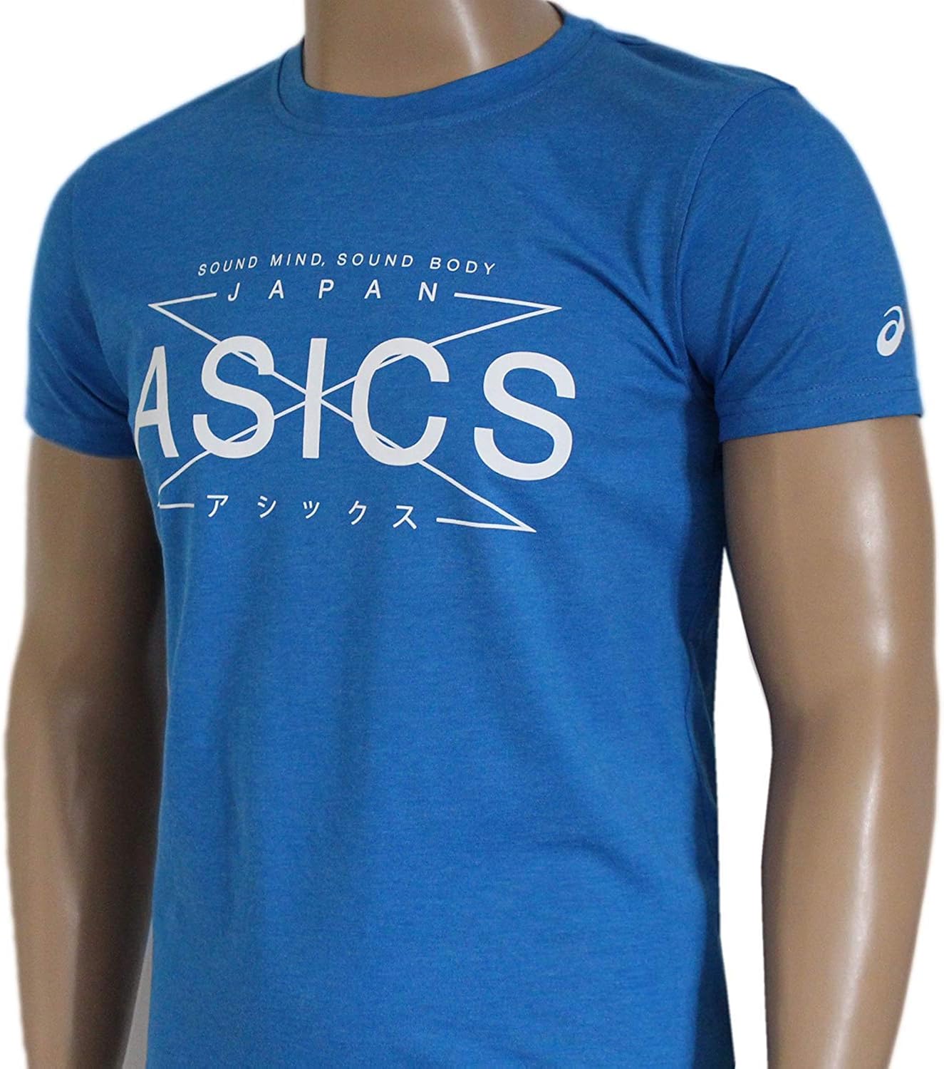 asics t shirt fille bleu