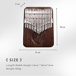 Hluru Kalimba 38 Keys, Professional Kalimba Thumb