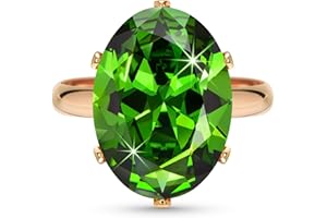 Linawe Cubic Zirconia Imitation Diamond Moissanite Rings for Women, 14K Gold/Rose Gold/Silver Adjustable Chunky Ring, Costume Rhinestone Jewelry for Wedding Engagement