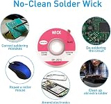 ShengQiu 3PCS Solder Wick Braid 2.5mm x 4.5ft No-Clean Flux Copper Desoldering view 4