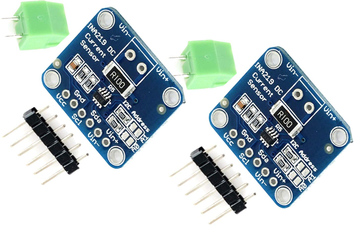 TECNOIOT 2pcs INA219 I2C Bi-directional Current Power Supply Sensor Monitoring Module