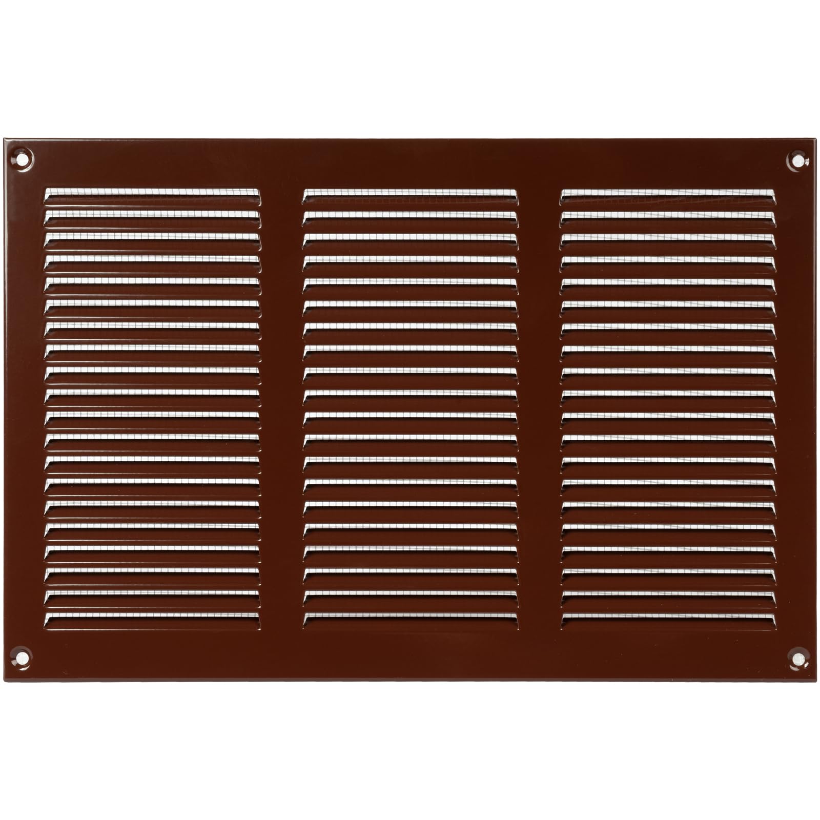 12'' x 8'' Inch / 300 x 200 mm Brown Air Vent Cover - Steel Air Grilles - for Ceiling and Sidewall - HVAC - with Insect Protection Screen (11.81''x7.87'' Inch, Brown)
