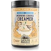 Earth Fed Muscle Morning Charge Protein Coffee Creamer with Collagen & Lion’s Mane – Organic Coffee Creamer with Adaptogenic Mushrooms – Dairy-Free, Soy-Free, Gluten-Free – 24 Serving