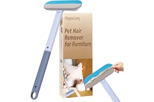 HappyLong Pet Hair Remover for Furniture, 17.3Inch, Reusable Lint Brush for Dog and Cat Hair - Multifunctional Fur Removal Tool, Gentle on Couches, Carpets, Car Seat, Clothes, Bedding