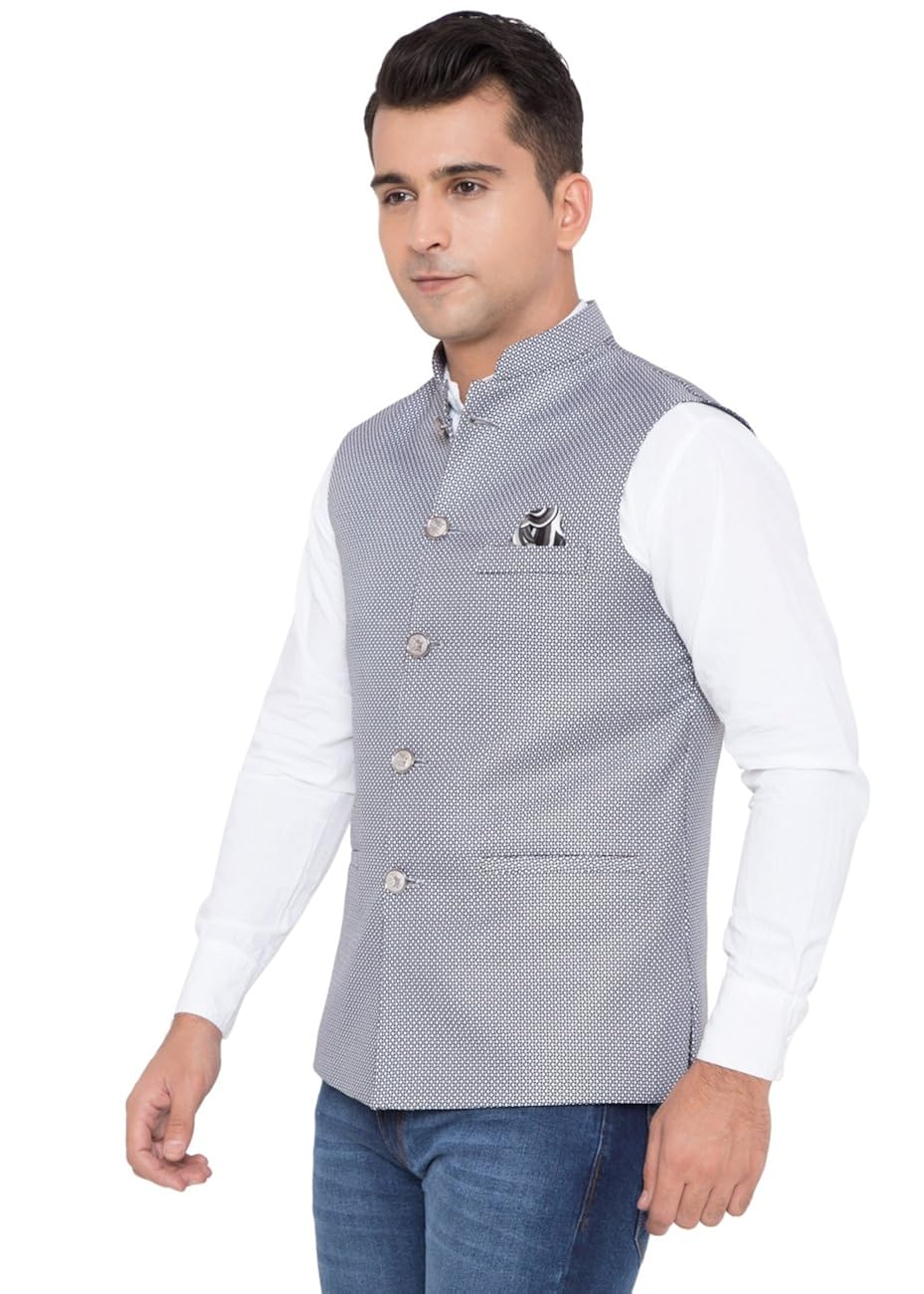 shopybucket men's blended fabric nehru jacket/waistcoat/modi jacket