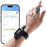 Wellue Wrist Pulse Oximeter| O2 Monitor with 100-hour Battery Life to Record Blood Oxygen Saturation and Pulse Rate| Export the Report via APP/PC