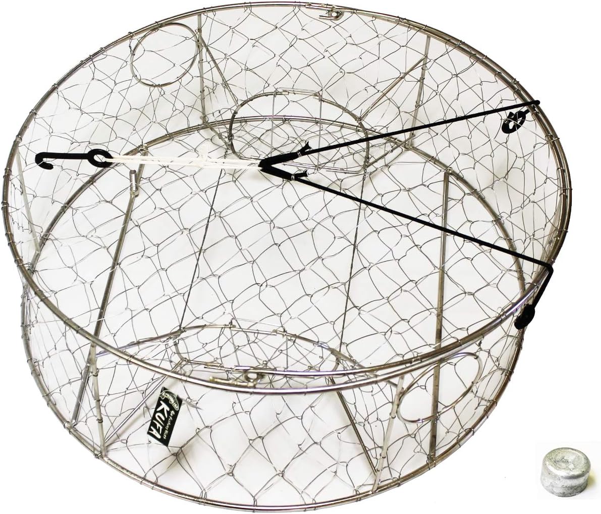 KUFA Stainless Steel Wire Crab Trap with One Pound Sacrificial Anode Zinc CT100+ZIN1