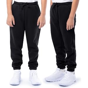 Fruit of the Loom Kids' Fleece Jogger Sweatpant, 2 Pack