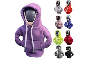 NTING Car Gear Shift Hoodie, Gear Shift Cover, Car Shifter Hoodie Cover Sweatshirt, Universal Automotive Interior Accessories Gift, Purple
