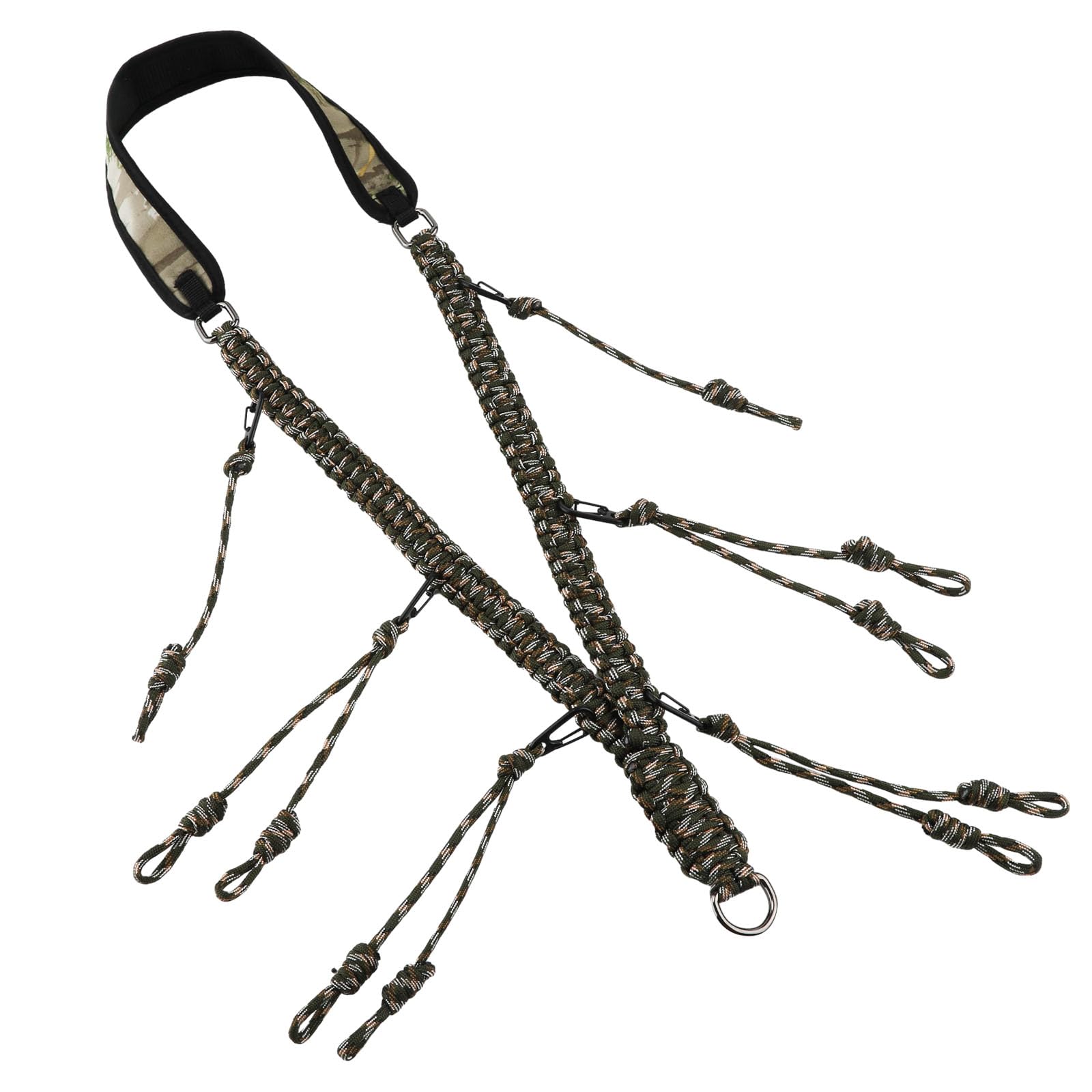 PEUTIER Duck Call Lanyard, Call Lanyard for Hunting with 10 Adjustable Rings Call Lanyard Duck Strap Duck Hunting Accessories for Hunter Gift Countryside