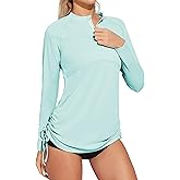 Heathyoga Rash Guard for Women UPF 50+ UV Sun Protection Swim Shirt for Woman Long Sleeve Swimsuits Bathing Suit Tops