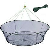 Yatrouys Foldable Fishing Net Trap | for Bait Minnow Shrimp Crayfish Fish Crawdad Lobsters Cast Net Collapsible