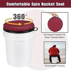 Foxtune 360-Degree Swivel Bucket Seat, 5 Gallon