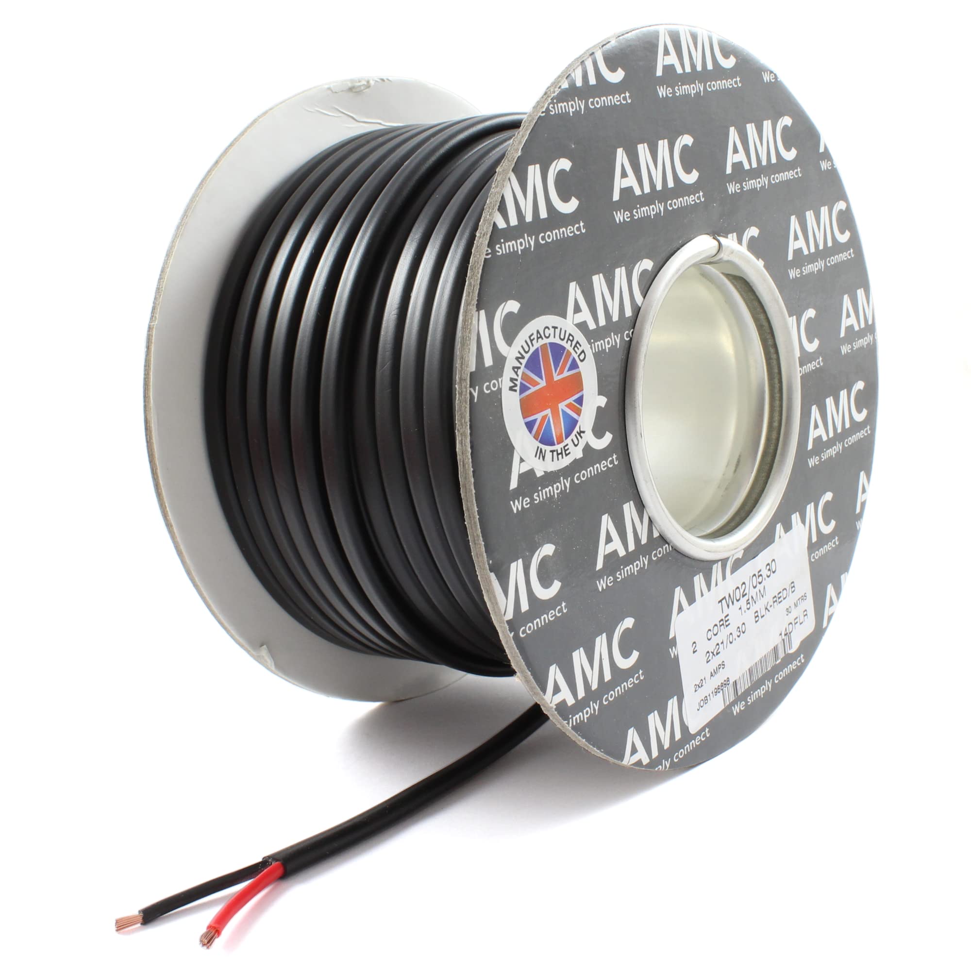 *21 AMP Rated* 1.5mm2 Thin Wall 2 Twin Core Cable Wire Car LED Lights (30M Roll)