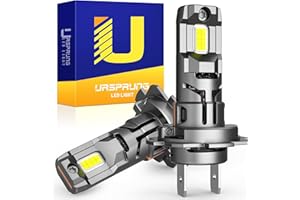 Ursprung 2024 Upgraded H7 Bulb, 30000LM 800% Super Bright H7, 1:1 Size No Adapter Required H7 Bulb, Plug and Play with Fan, 6500K Cool White IP68 Fog Light, Pack of 2