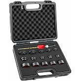Parking Sensor Hole Cutter Kit, 17-Pc Manual Bumper Punch Tool Set 17-32mm | Cut clean 17-32mm parking sensor and lens holes in plastic bumpers up to 5mm thick with 10 sizes, pilot bit and storage case.