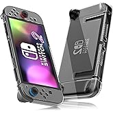 FUNDIARY Clear Protective Skins for Nintendo Switch 2 Shell PC Hard Skin Case Protector Switch 2 Transparent Shells Cover Grip Controller Accessories Gifts for Chrismas - Not Easy to Fall Off
