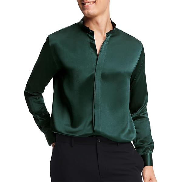 men's v neck dress shirt Perry Ellis Men's Untucked Slim Fit Total Stretch Banded Collar Shirt in Bright White, Size 2XL, 100% Polyester, Solid Long Sleeves