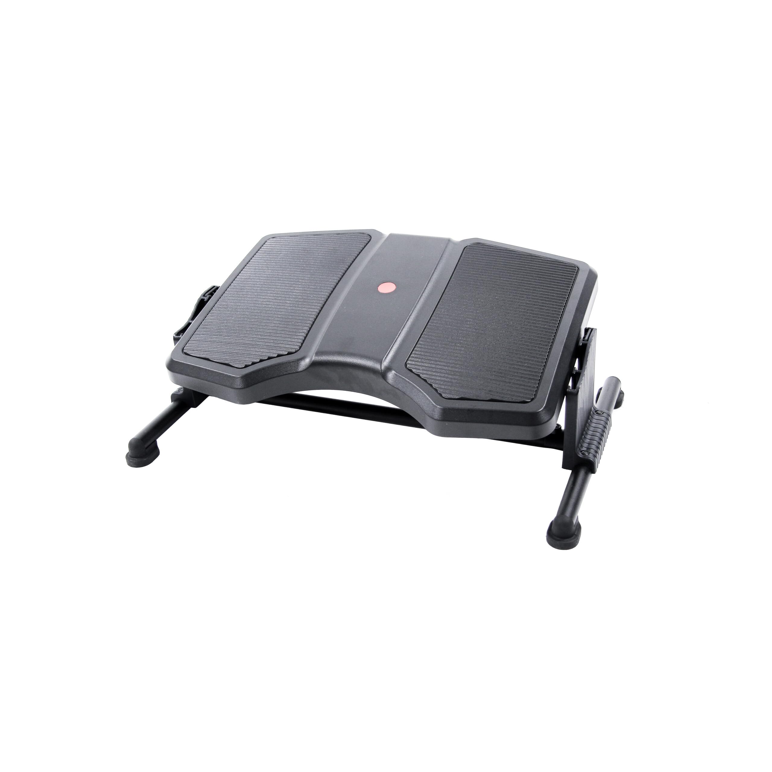 hjh OFFICE PODI II 830012 Footrest Office Ergonomic Footrest Height Adjustable and Tiltable Non-Slip Black