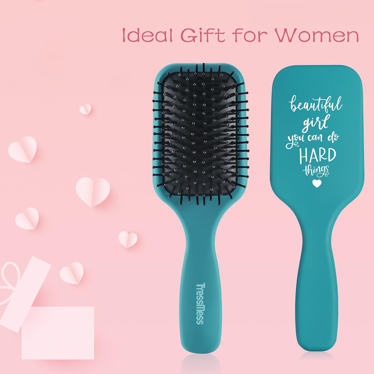 Daughter Gifts from Mom Dad - Beautiful Girl You Can Do Hard Things - Birthday Gifts for Sister Coworker Friend Girlfriend Unique Hair Brush Gift Set for Graduation Christmas Valentines Day Galentines Day Going Away Gifts by TressMess : Beauty