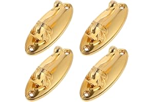 MUELODSIC 4pcs Gold Alloy Swan Curtain Tieback Hooks Vintage Wall-Mounted Drapery Holdbacks with Strong Weight