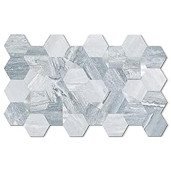 Tilingview 10 Pcs Hexagon PVC Peel and Stick