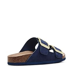 Madden Girl Women's Bodiee Slide Sandal, Navy