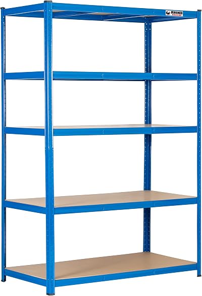 Rhino Racking 5-Tier Heavy-Duty Garage Shelving 180x120x60cm Blue