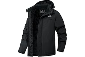 MAOYSSEN Men's Waterproof Ski Jacket Warm Winter Hooded Snowboarding Windbreaker Mountain Snow Coat