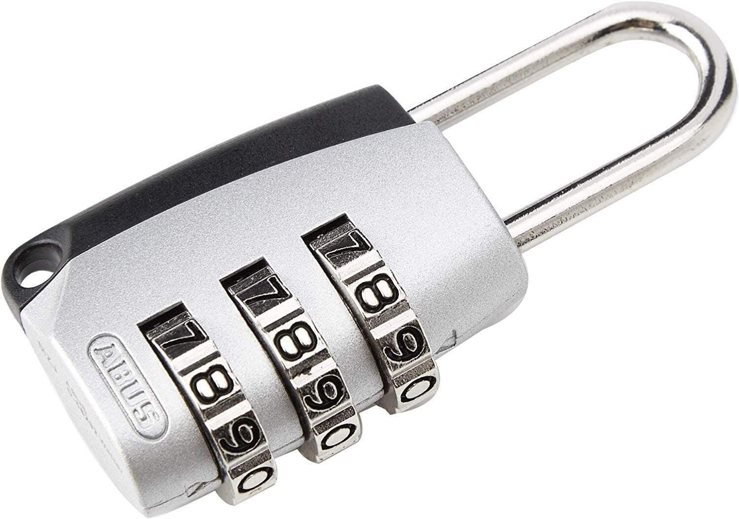 ABUS Combination Lock 155/20 - Padlock with Die-Cast Zinc Housing - Suitcase Lock/Locker Lock with Individually Adjustable Number Code - ABUS Security Level 3 - Silver — image 1