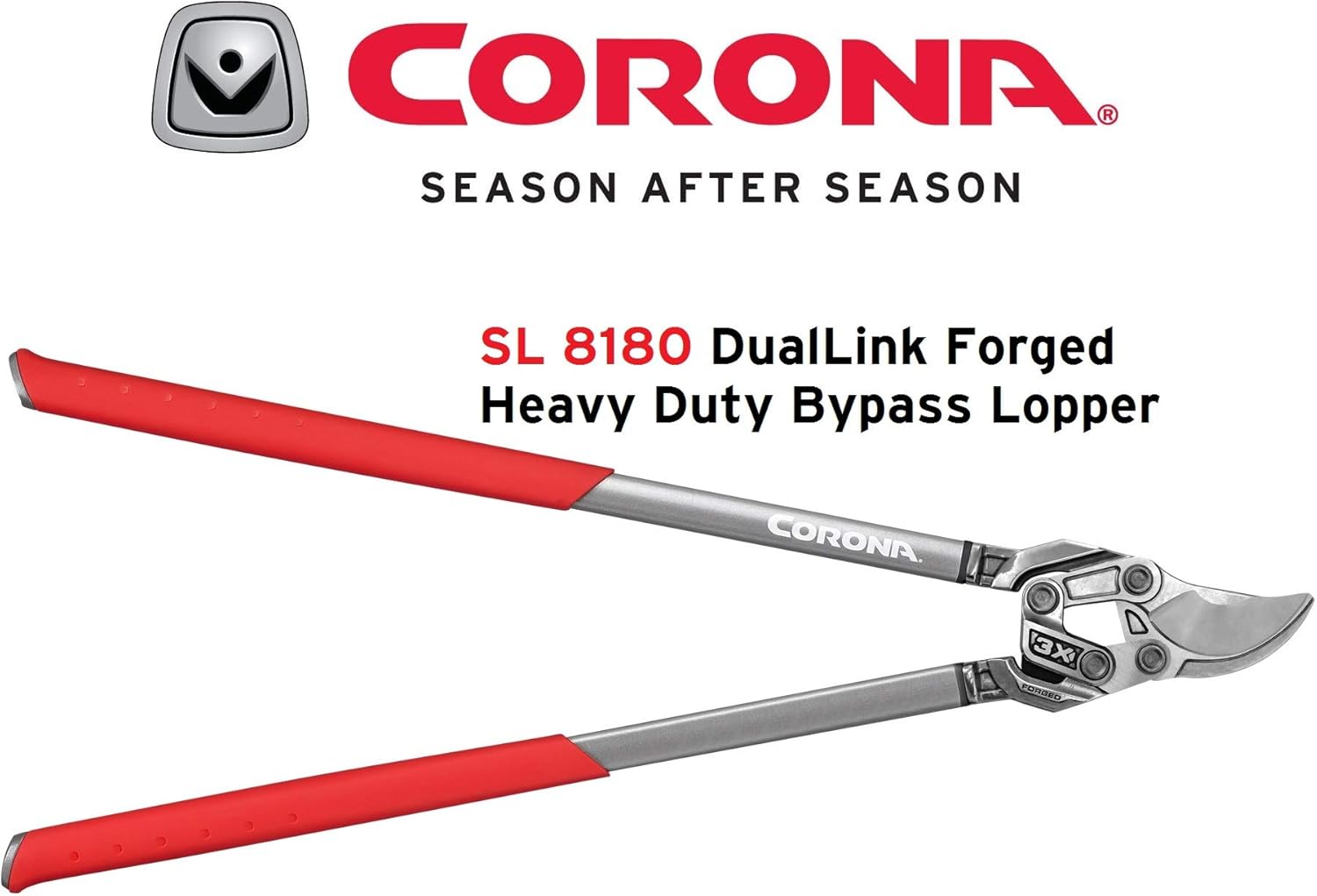 Corona MAXForged DualLINK 33-in. Bypass Lopper, Red, 1.2 x 12.5 x 31.0 (SL 8180D) : Garden & Outdoor