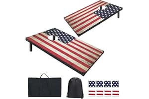 FESHIR Cornhole Board Set, 3'x2' Cornhole Set, Corn Hole Boards Set, Lightweight Corn Hole Set Includes 2 Cornhole Boards, 8 Cornhole Bean Bags & Carry Case for Outdoor Games