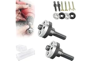 THESHYOP Electric Drill Angle Grinder Connecting Rod Set, 10mm Conversion Angle Grinding Adapter Connecting Rod Kit With Spanner For Cutting Disc, Polish Disc And Polish Sponge (2 Set)